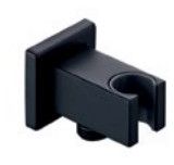 Соединение для душа с держателем Grocenberg GB101 Черный матовый